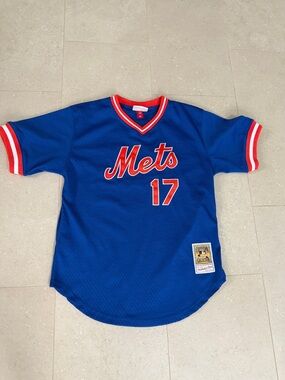 Mitchell & Ness Cooperstown Mets Jersey Youth L 14/16 Throwback Authentic